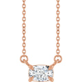 1/2 CT Lab-Grown Diamond Solitaire Necklace in 14k rose gold