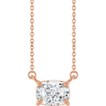 2 CT Lab-Grown Diamond Solitaire Necklace in 14k rose gold