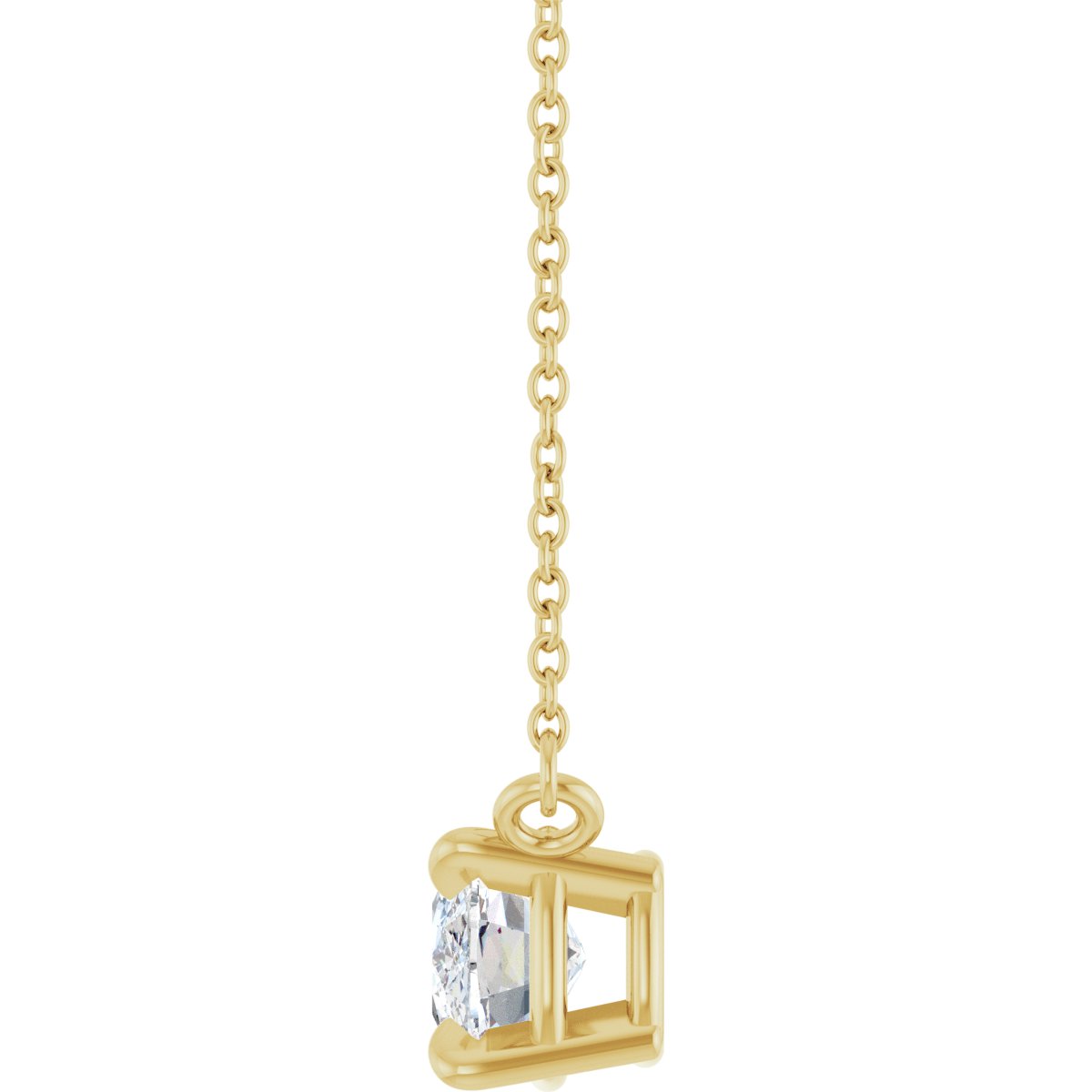 2 CT Lab-Grown Diamond Solitaire Necklace in 14k yellow gold
