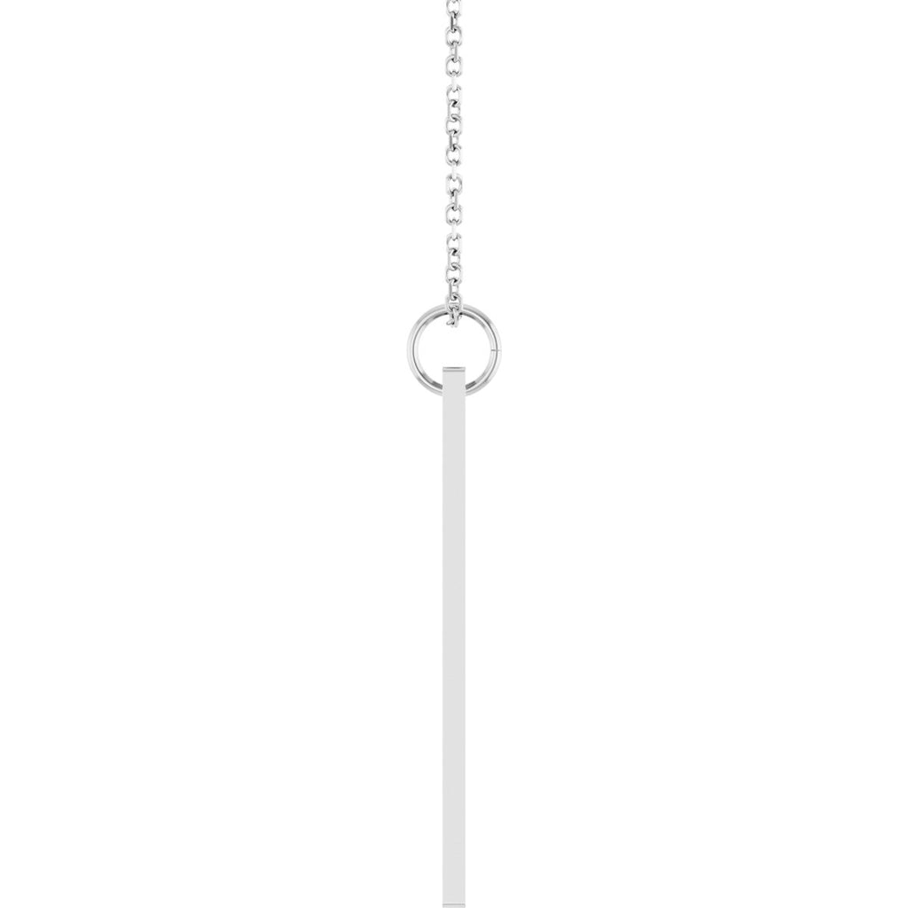 .03 CT Lab-Grown Diamond Engravable Bar Necklace