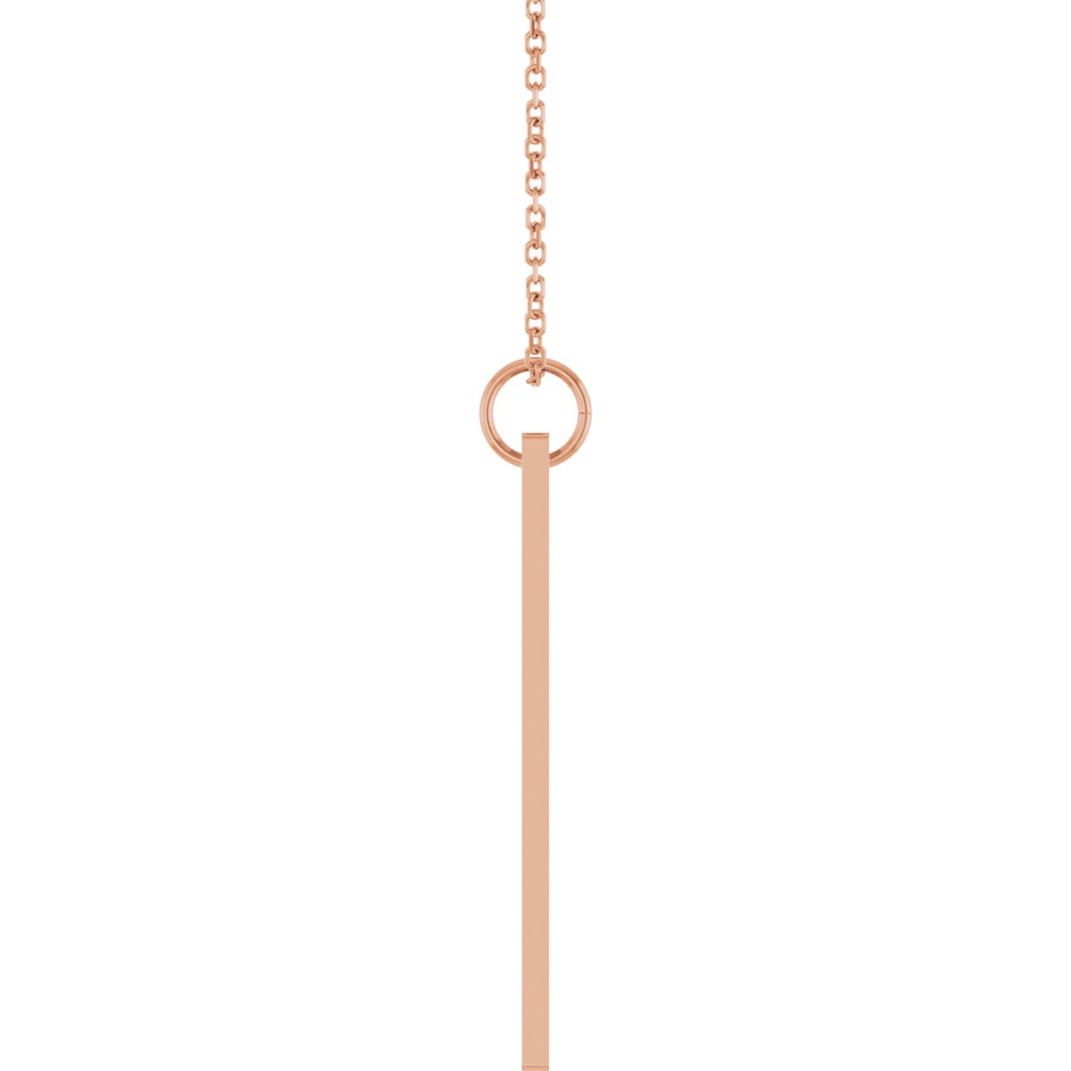 .03 CT Lab-Grown Diamond Engravable Bar Necklace in 14k rose gold