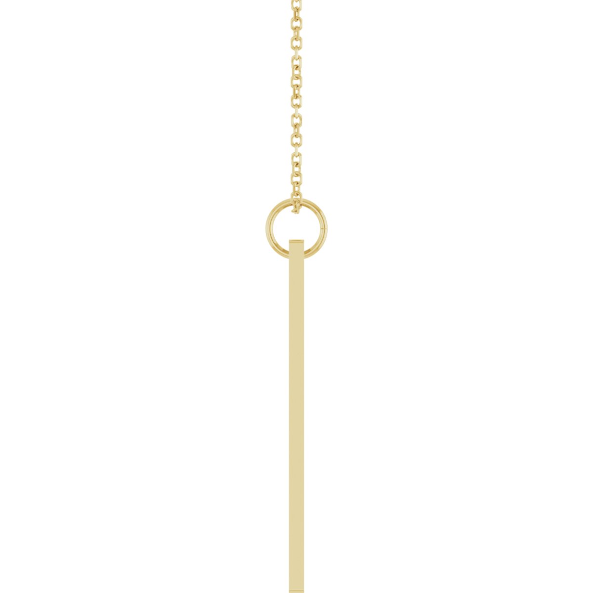 .03 CT Lab-Grown Diamond Engravable Bar Necklace in 14k yellow gold