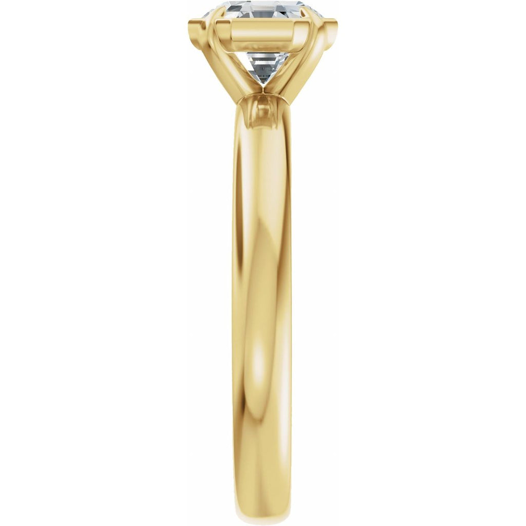 1 CT Octagon Lab-Grown Diamond Engagement Ring in 14k yellow gold