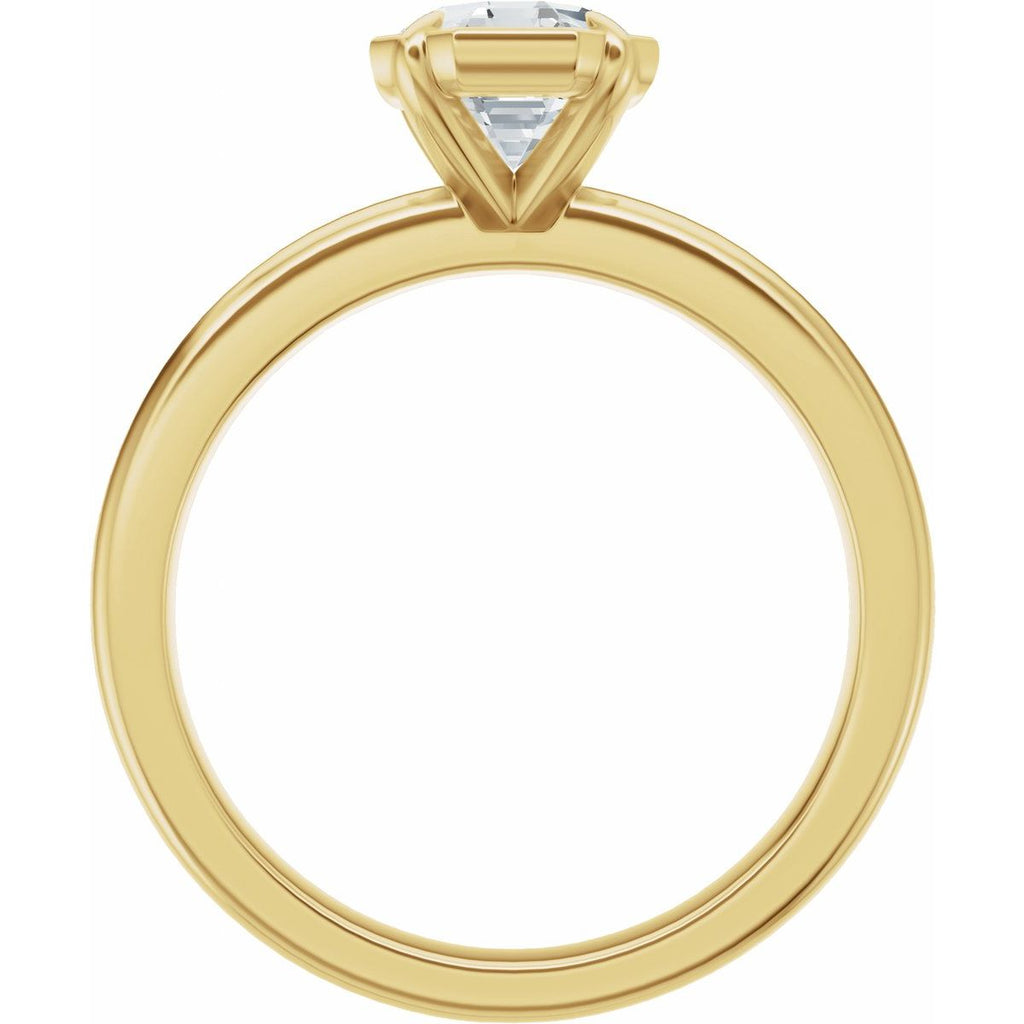 1 CT Octagon Lab-Grown Diamond Engagement Ring in 14k yellow gold