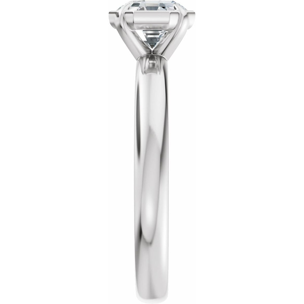 1 CT Octagon Lab-Grown Diamond Engagement Ring in 14k white gold