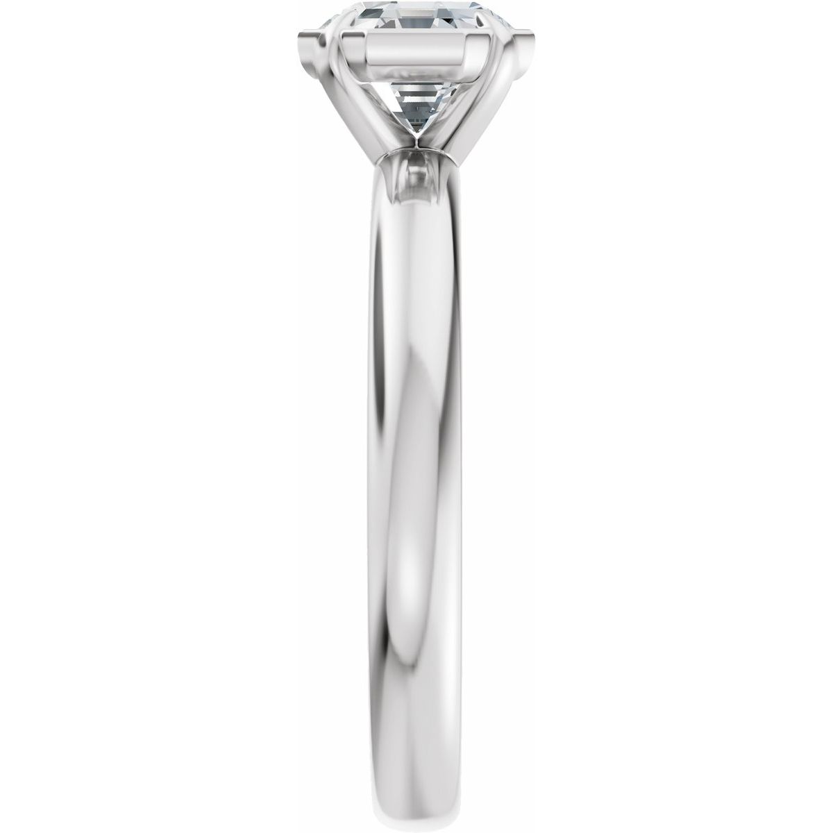 1 CT Octagon Lab-Grown Diamond Engagement Ring in 14k white gold