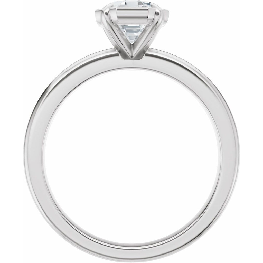 1 CT Octagon Lab-Grown Diamond Engagement Ring in 14k white gold