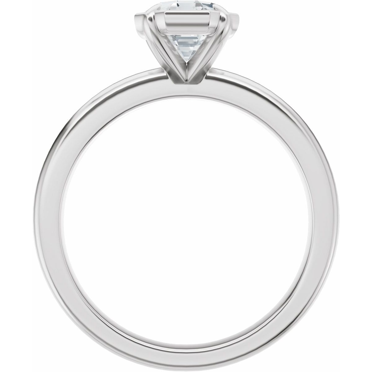 1 CT Octagon Lab-Grown Diamond Engagement Ring in 14k white gold