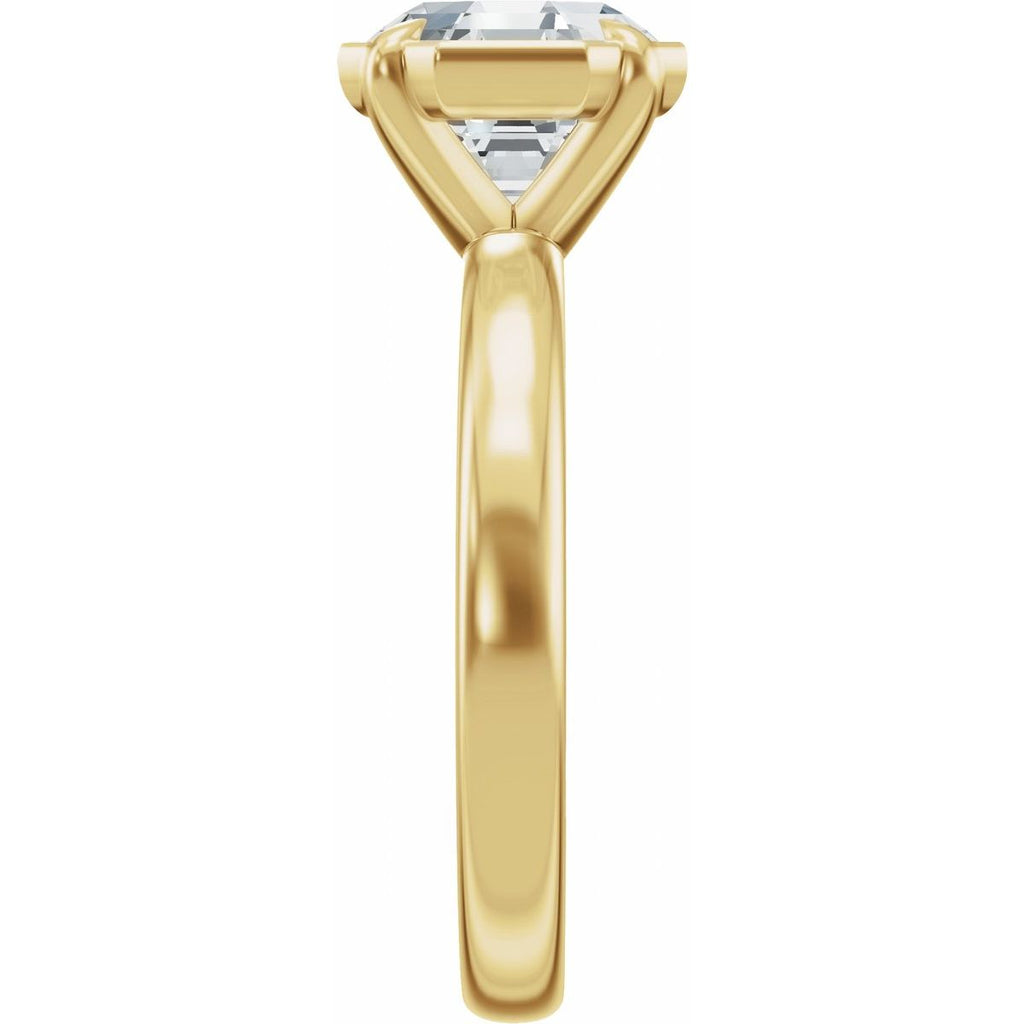 2 CT Octagon Lab-Grown Diamond Engagement Ring in 14k yellow gold