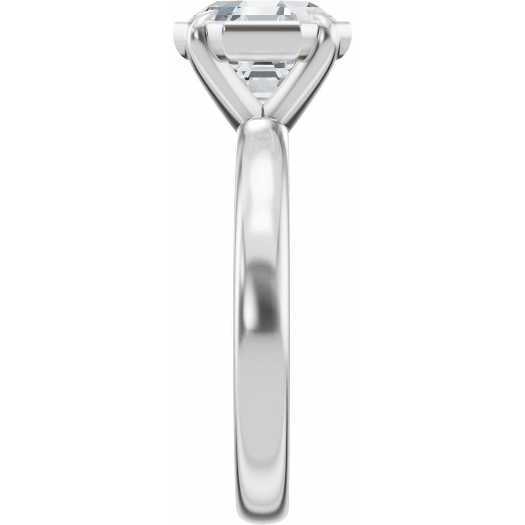 2 CT Octagon Lab-Grown Diamond Engagement Ring in 14k white gold