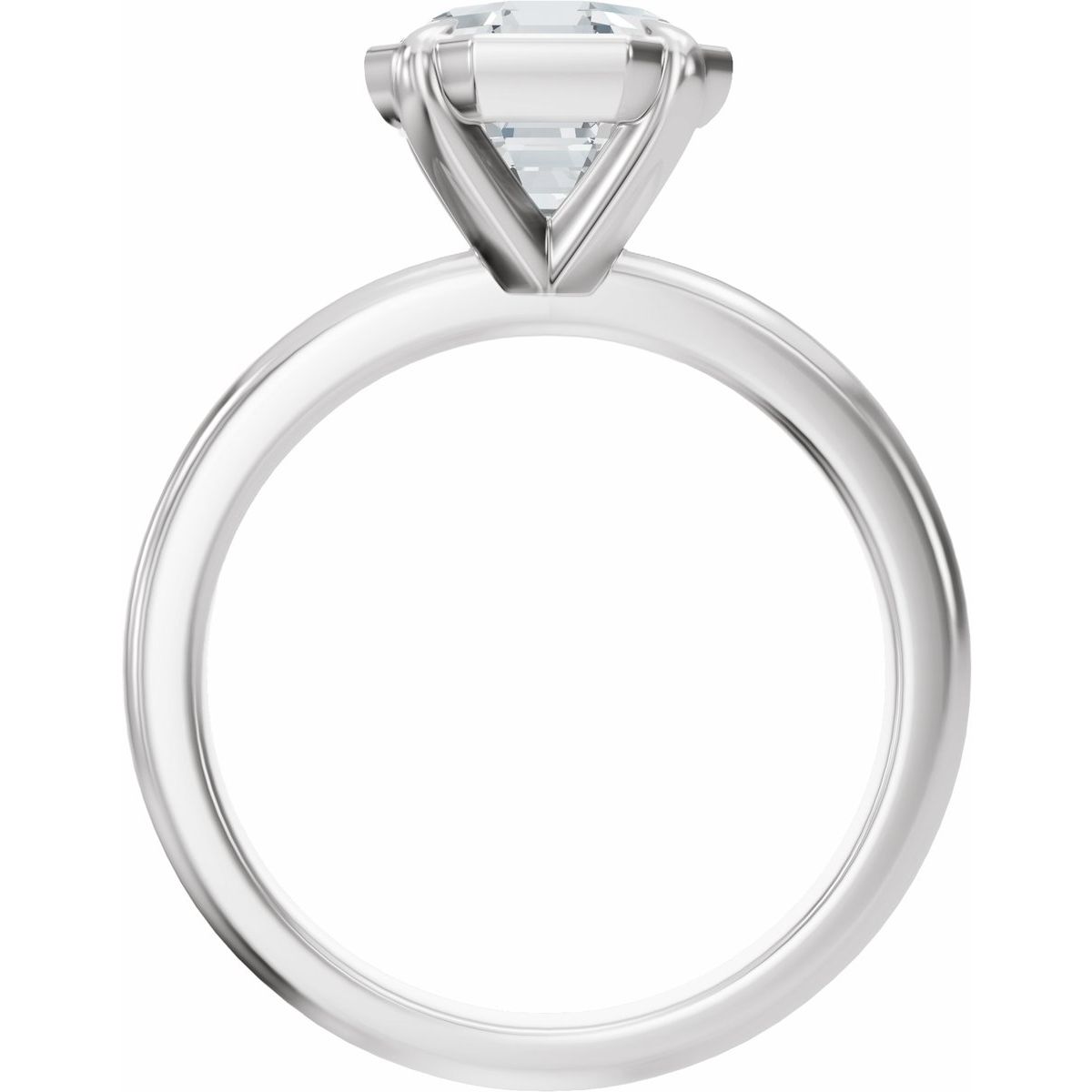 2 CT Octagon Lab-Grown Diamond Engagement Ring in 14k white gold
