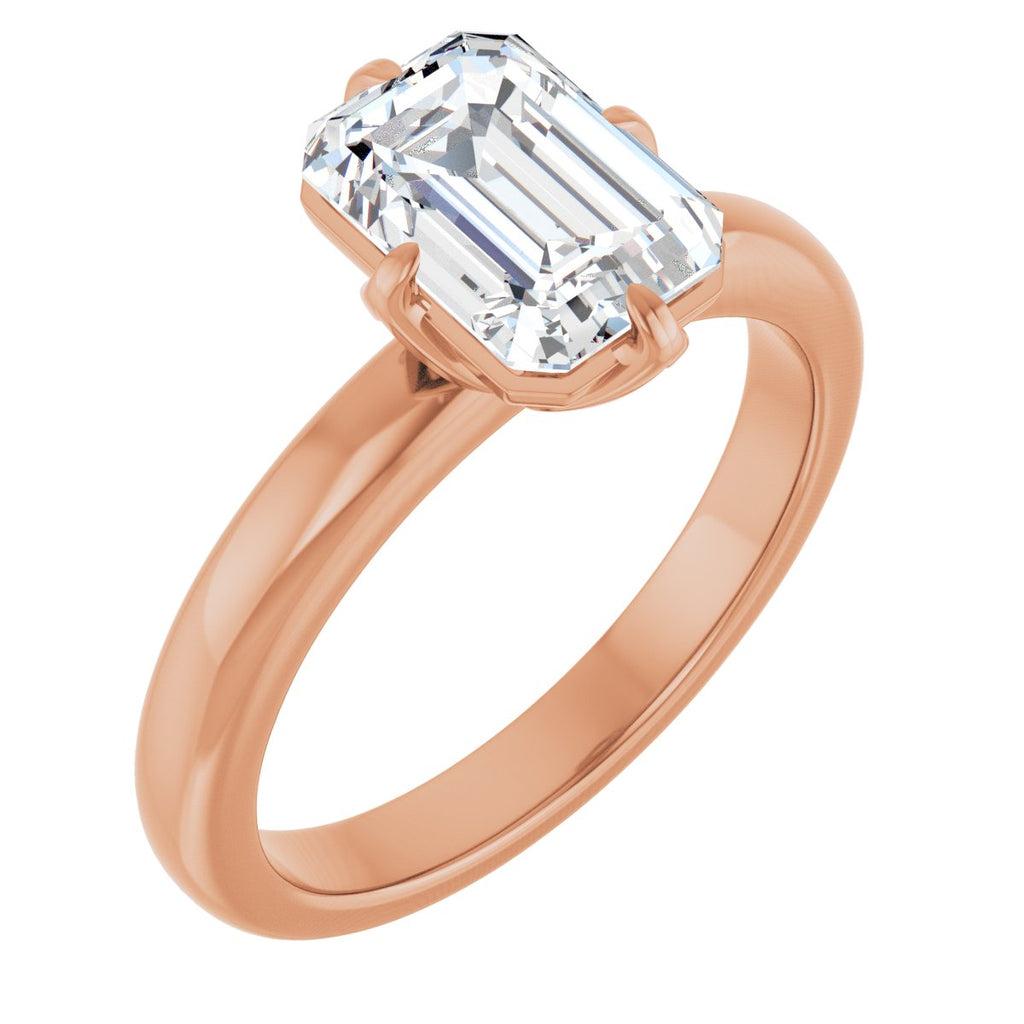 2 CT Lab-Grown Diamond Engagement Ring in 14k rose gold