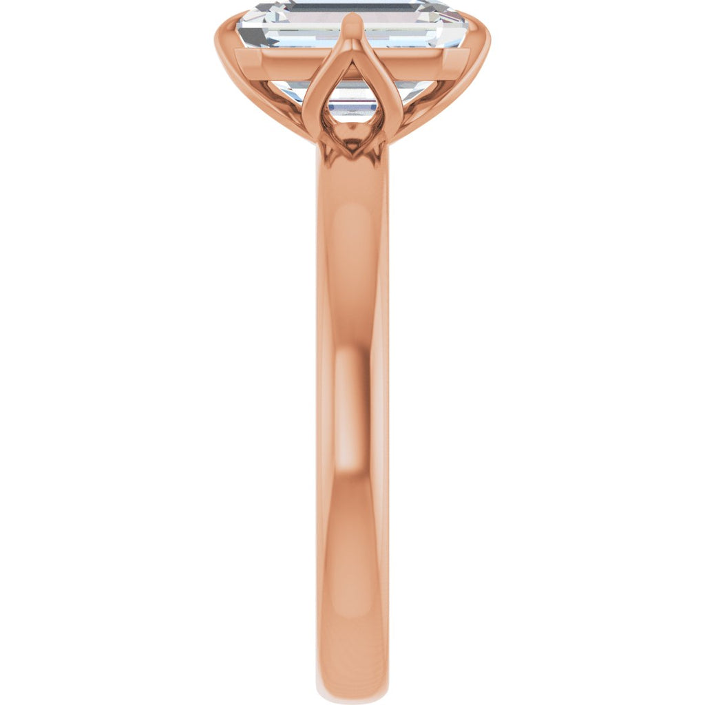 2 CT Lab-Grown Diamond Engagement Ring in 14k rose gold