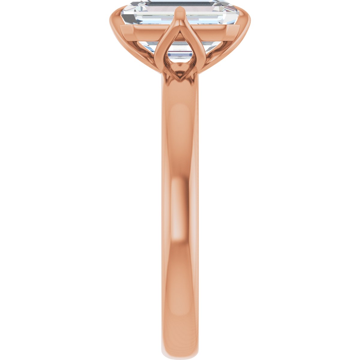 2 CT Lab-Grown Diamond Engagement Ring in 14k rose gold