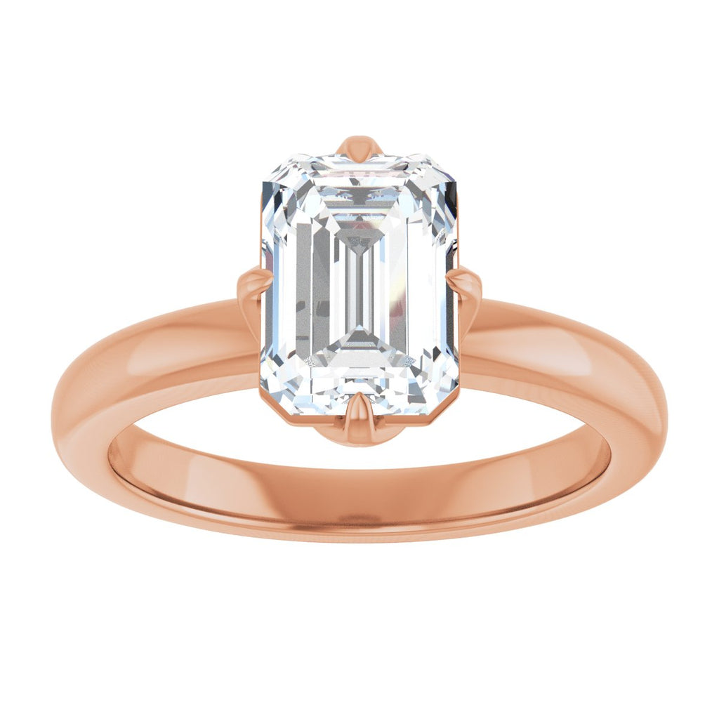2 CT Lab-Grown Diamond Engagement Ring in 14k rose gold