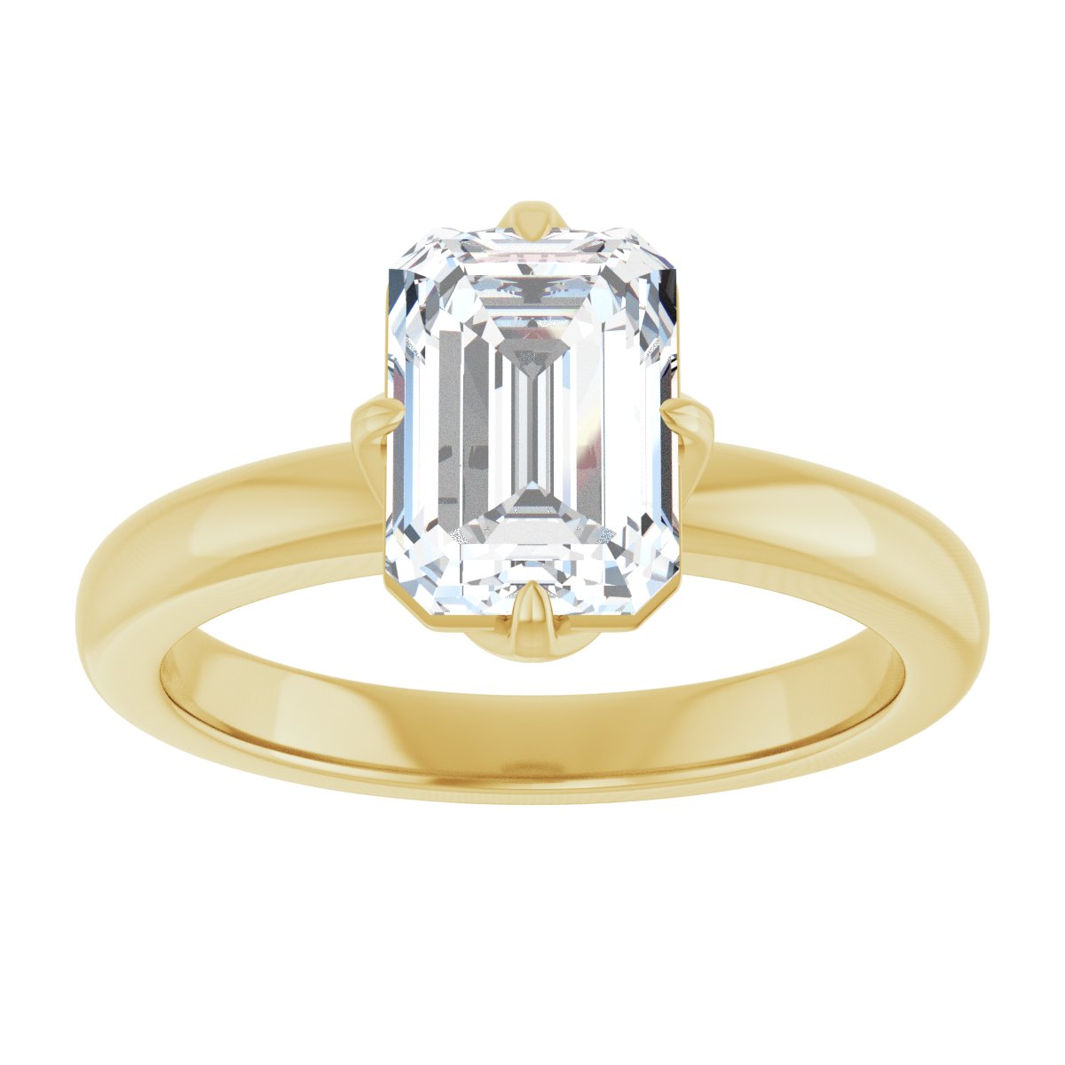2 CT Lab-Grown Diamond Engagement Ring in 14k yellow gold