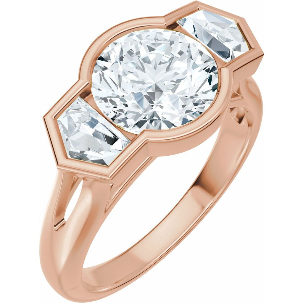 2 5/8 CTW Lab-Grown Diamond Engagement Ring in 14k rose gold