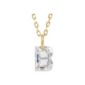 1 1/5 CT Lab-Grown Diamond Initial B Necklace in 14k yellow gold