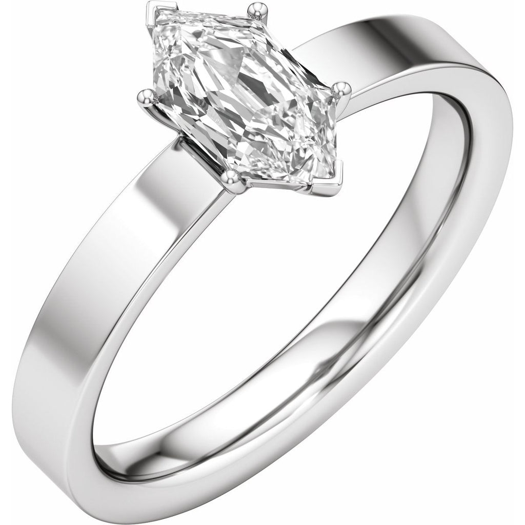 1 CT Lab-Grown Diamond Engagement Ring in 14k white gold