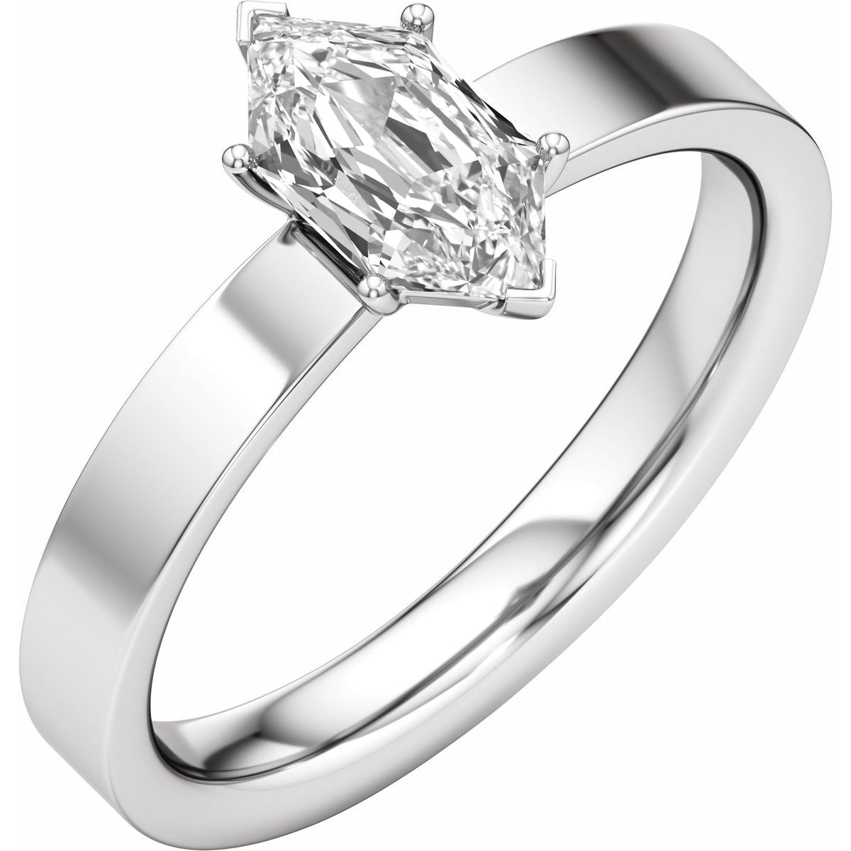 1 CT Lab-Grown Diamond Engagement Ring in 14k white gold