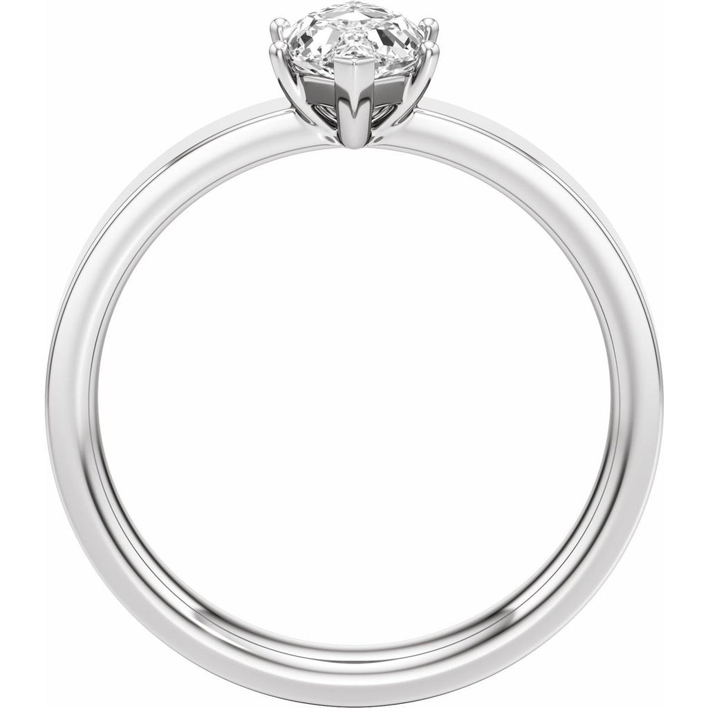 1 CT Lab-Grown Diamond Engagement Ring in 14k white gold