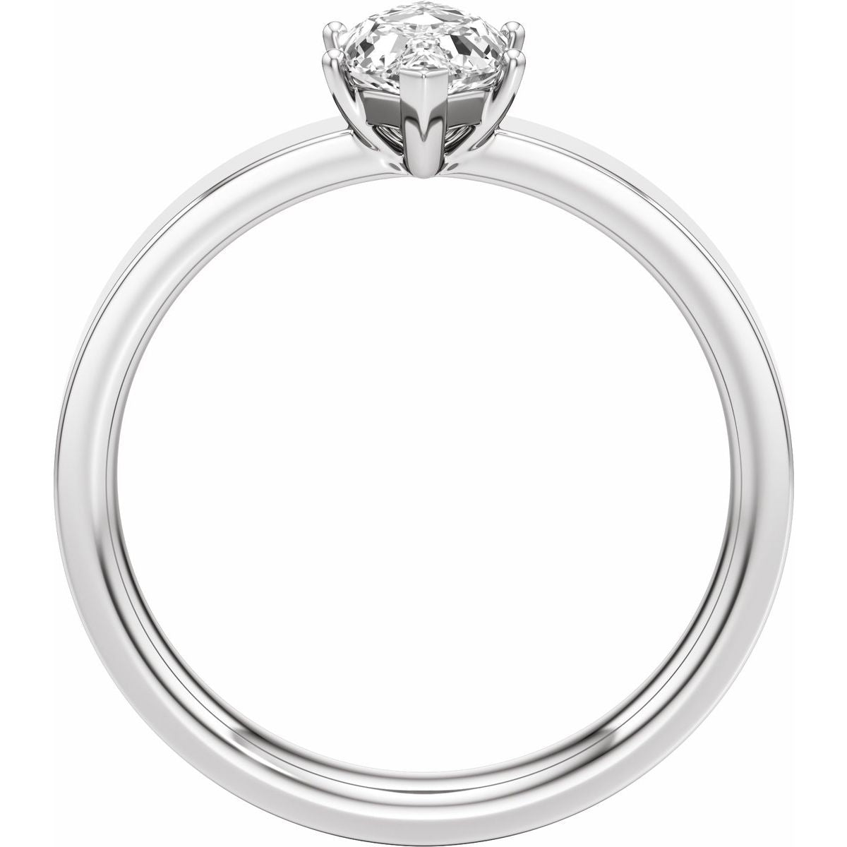 1 CT Lab-Grown Diamond Engagement Ring in 14k white gold