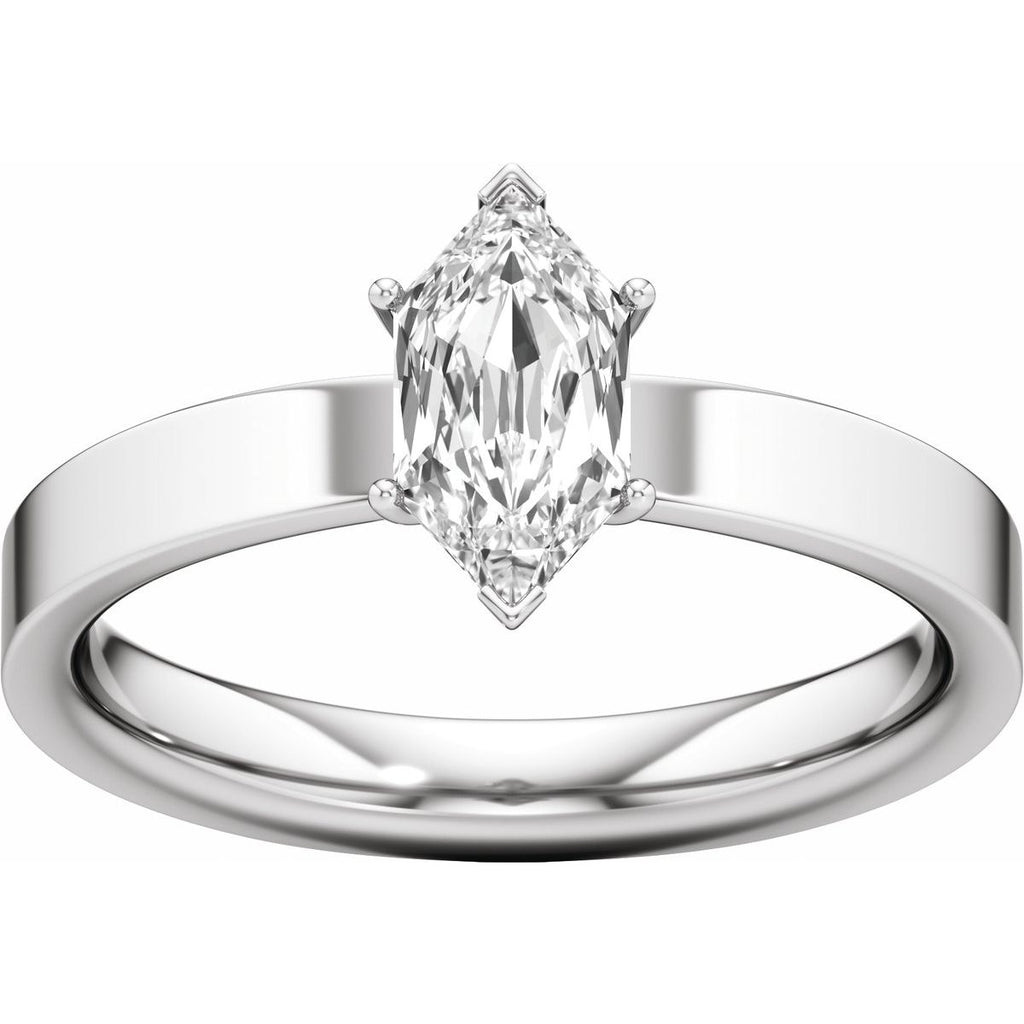 1 CT Lab-Grown Diamond Engagement Ring in 14k white gold