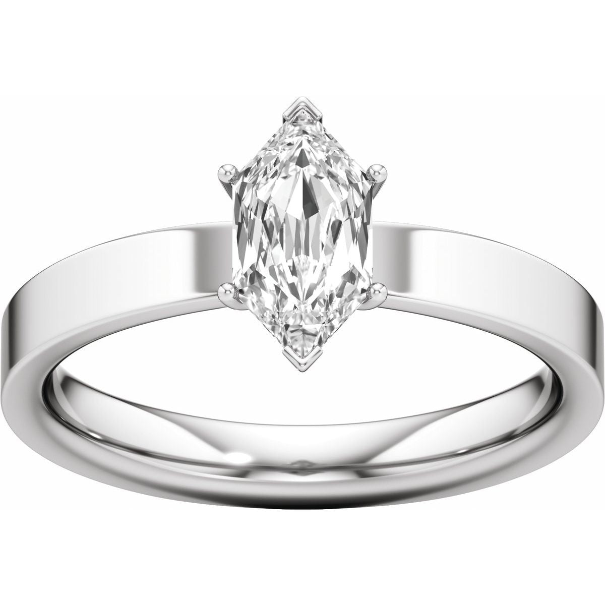 1 CT Lab-Grown Diamond Engagement Ring in 14k white gold