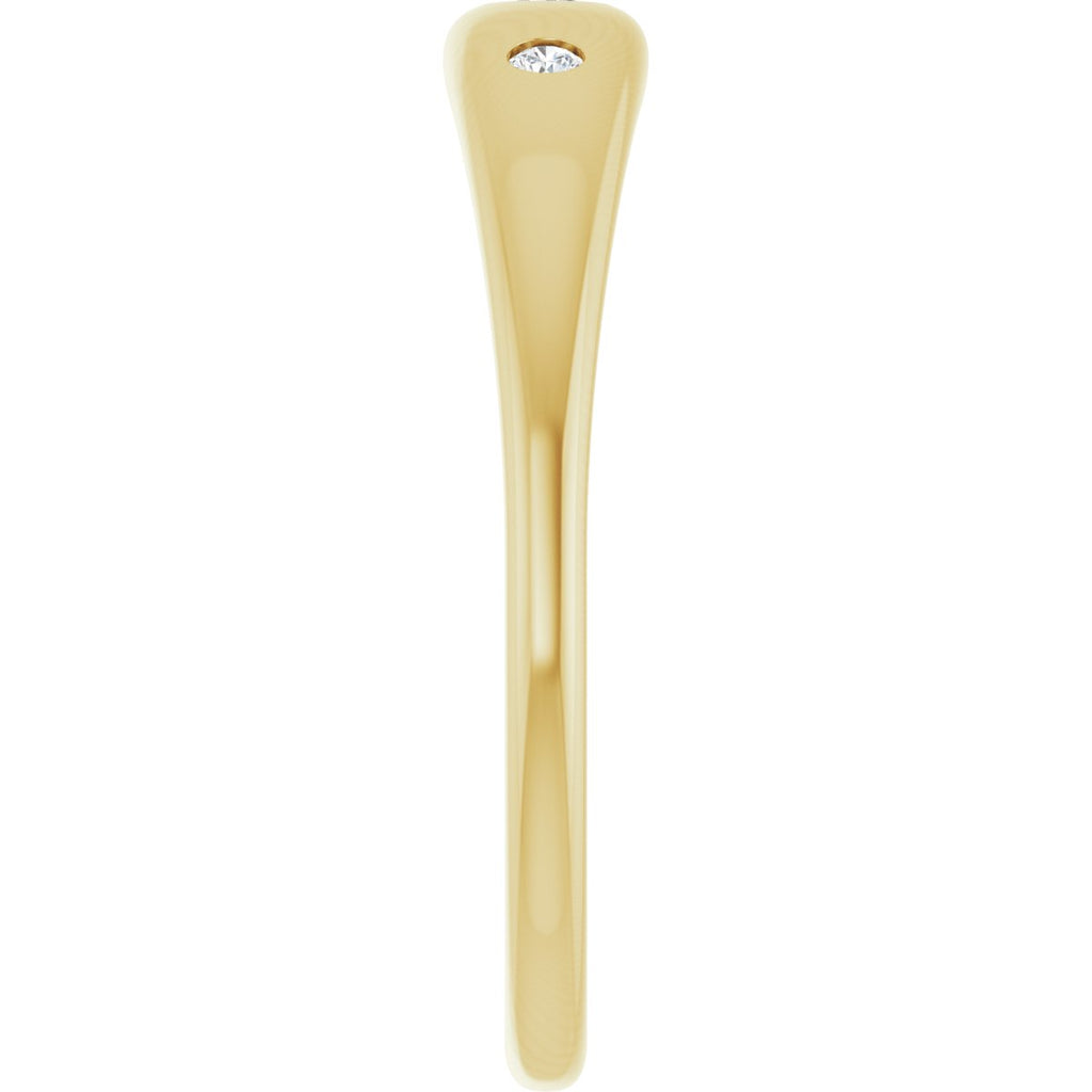 .07 CTW Natural Diamond Ring in 14k yellow gold