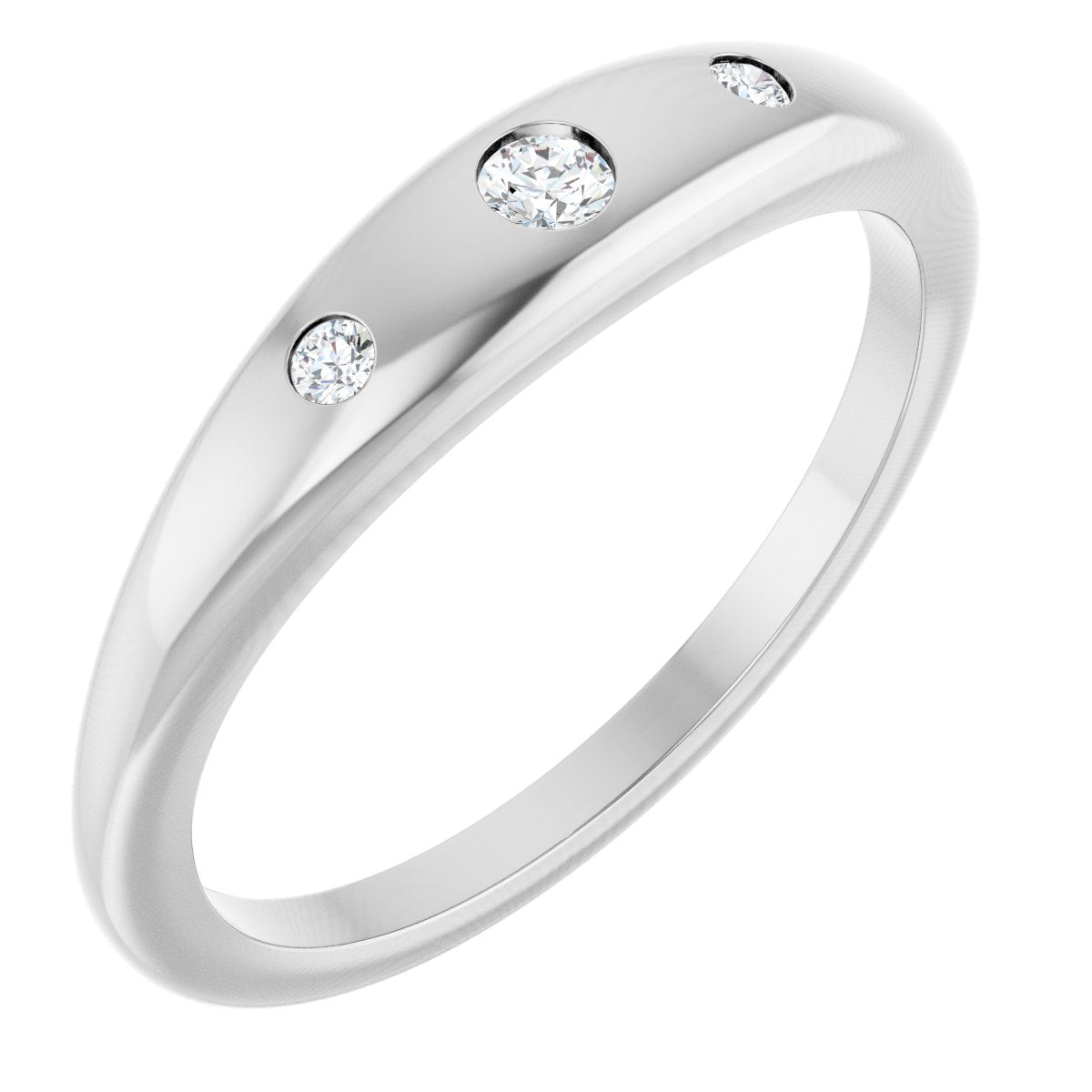 .07 CTW Lab-Grown Diamond Ring in 14k white gold