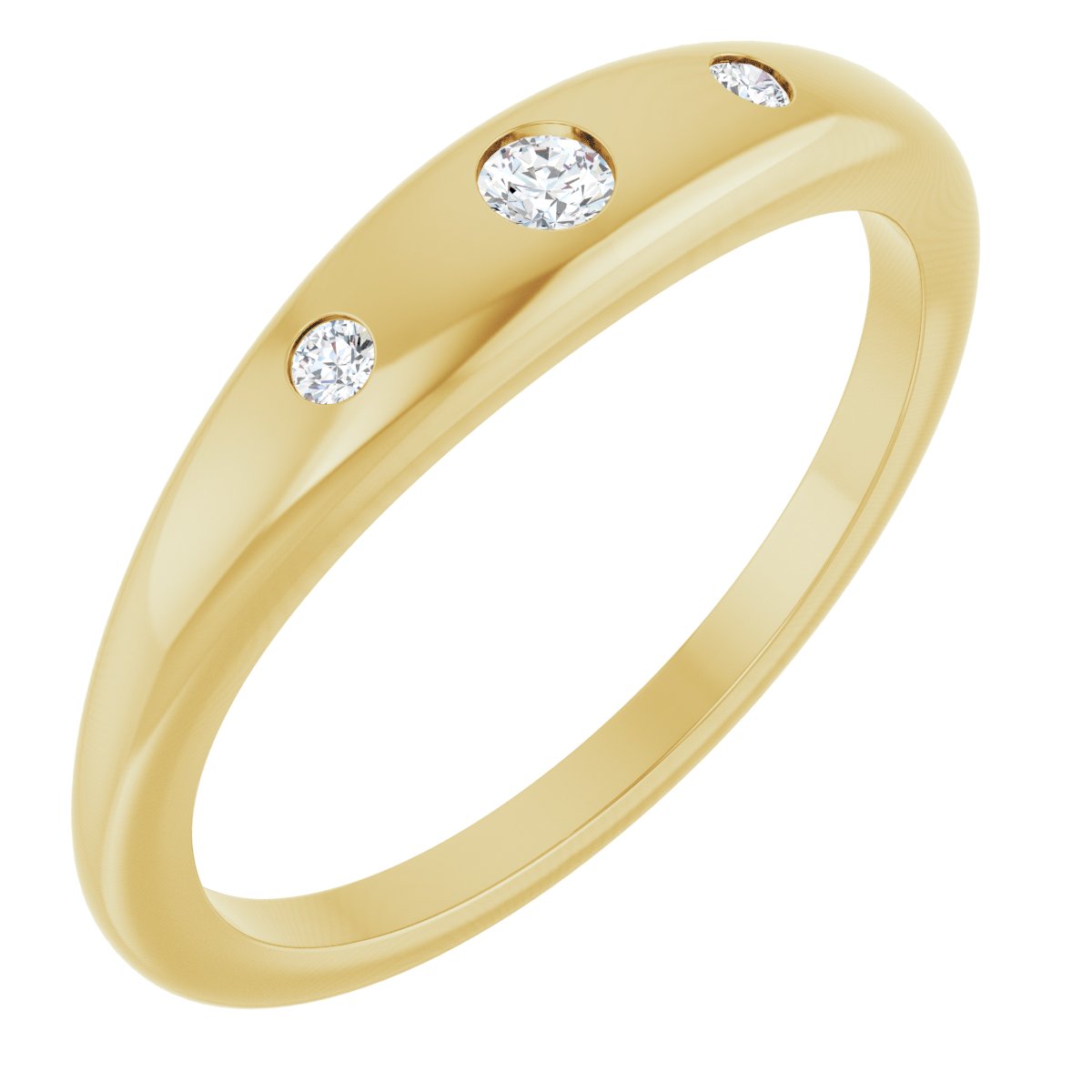 .07 CTW Lab-Grown Diamond Ring in 14k yellow gold