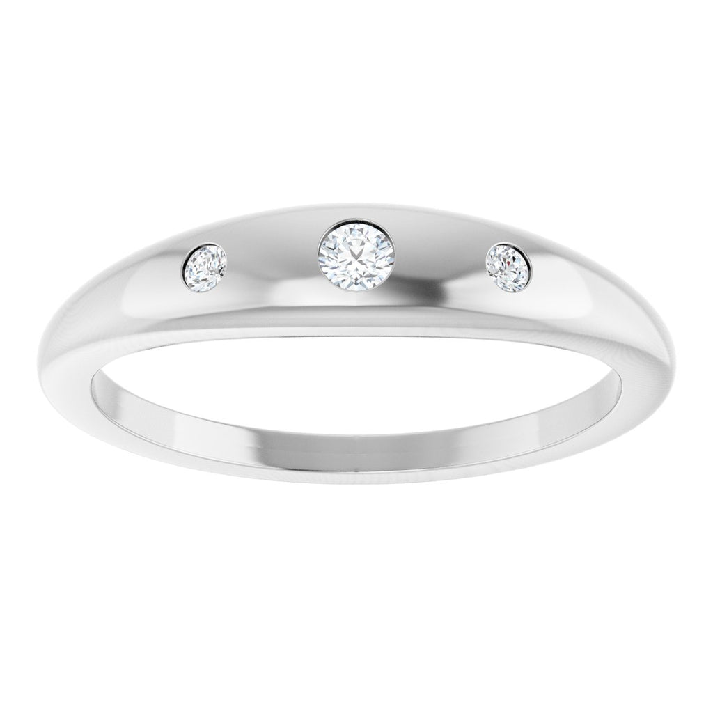 .07 CTW Lab-Grown Diamond Ring in 14k white gold