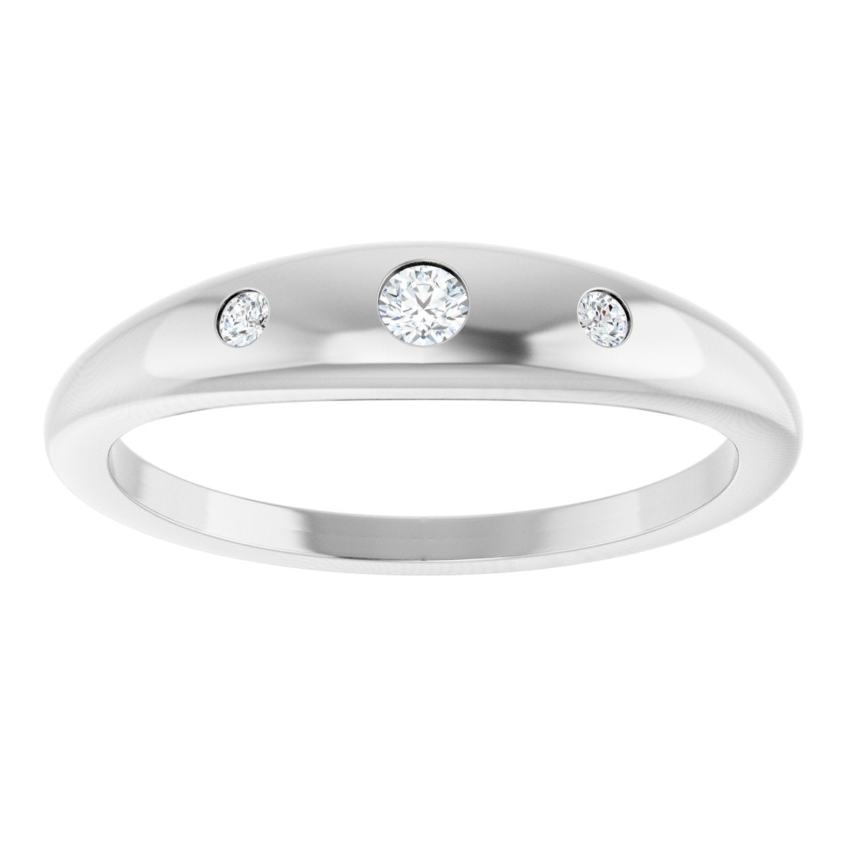 .07 CTW Lab-Grown Diamond Ring in 14k white gold