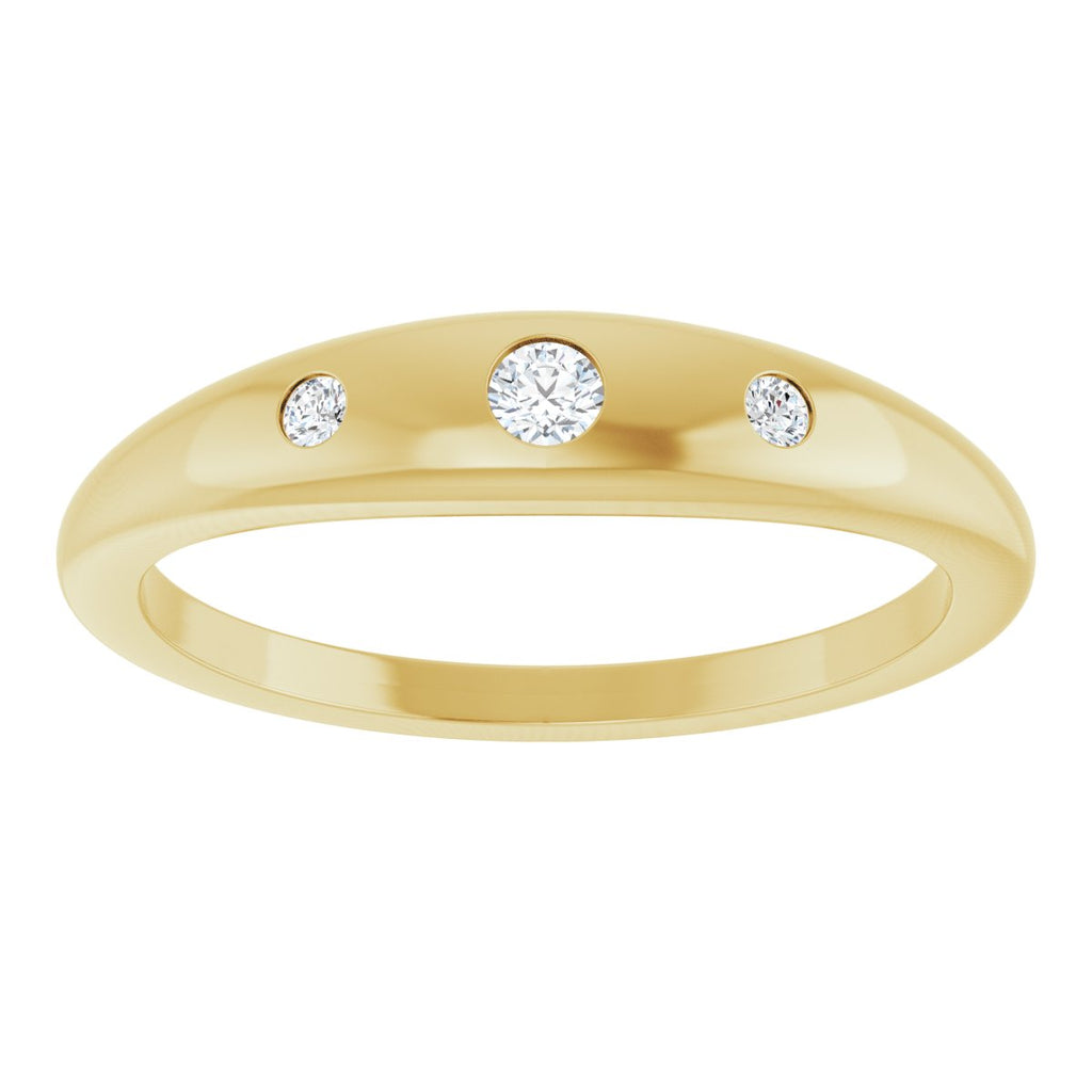 .07 CTW Natural Diamond Ring in 14k yellow gold