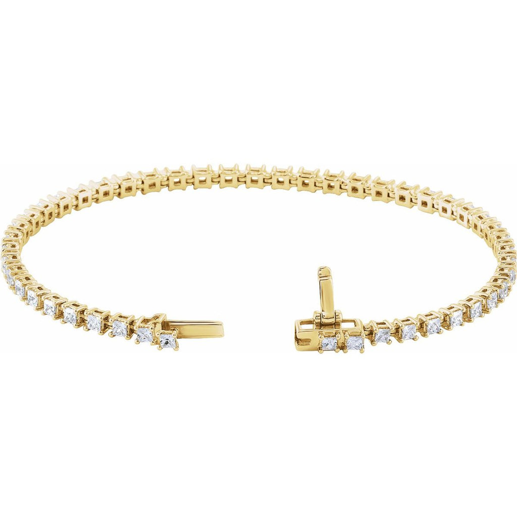 2 1/2 CTW Lab-Grown Diamond Line Bracelet in 14k yellow gold