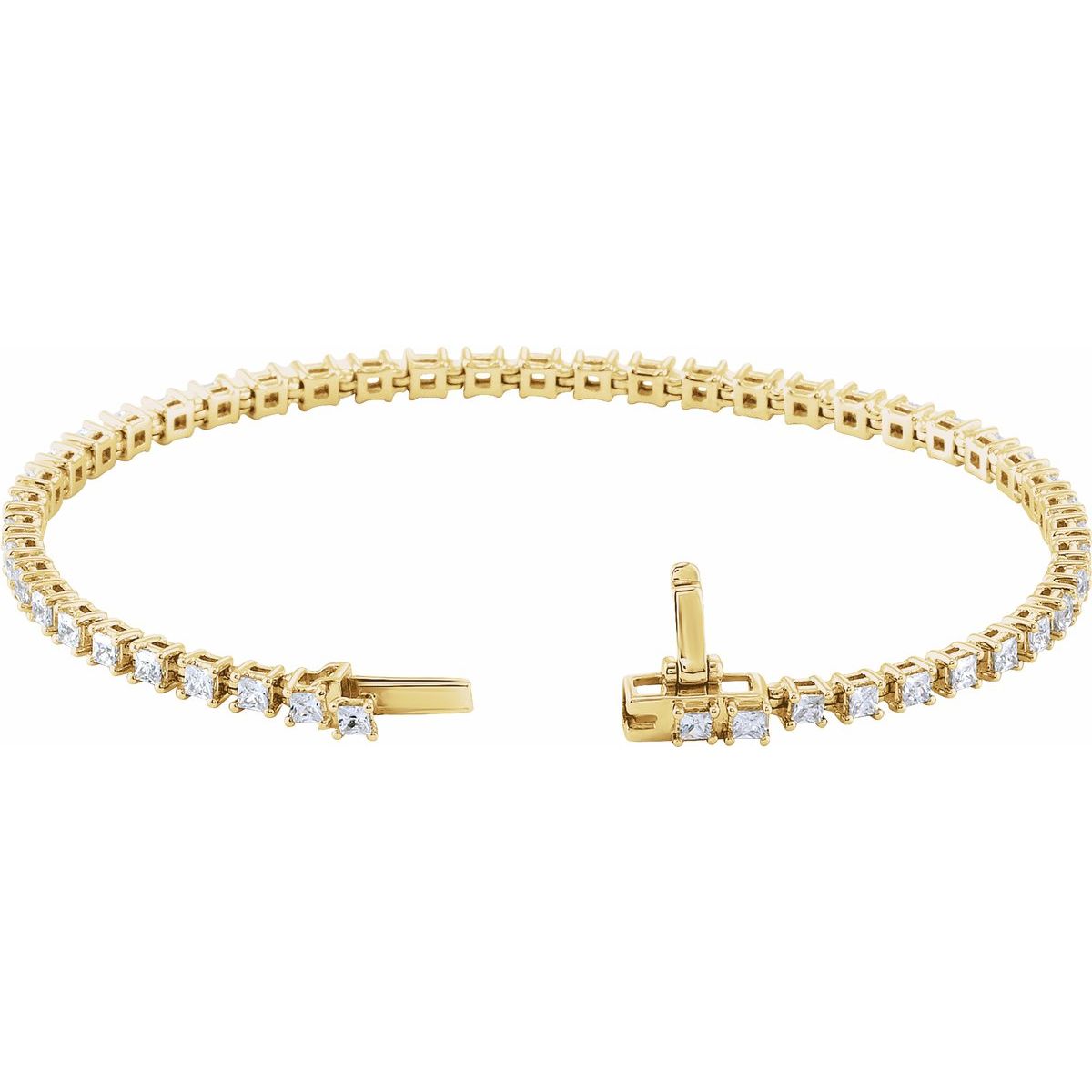 2 1/2 CTW Lab-Grown Diamond Line Bracelet in 14k yellow gold