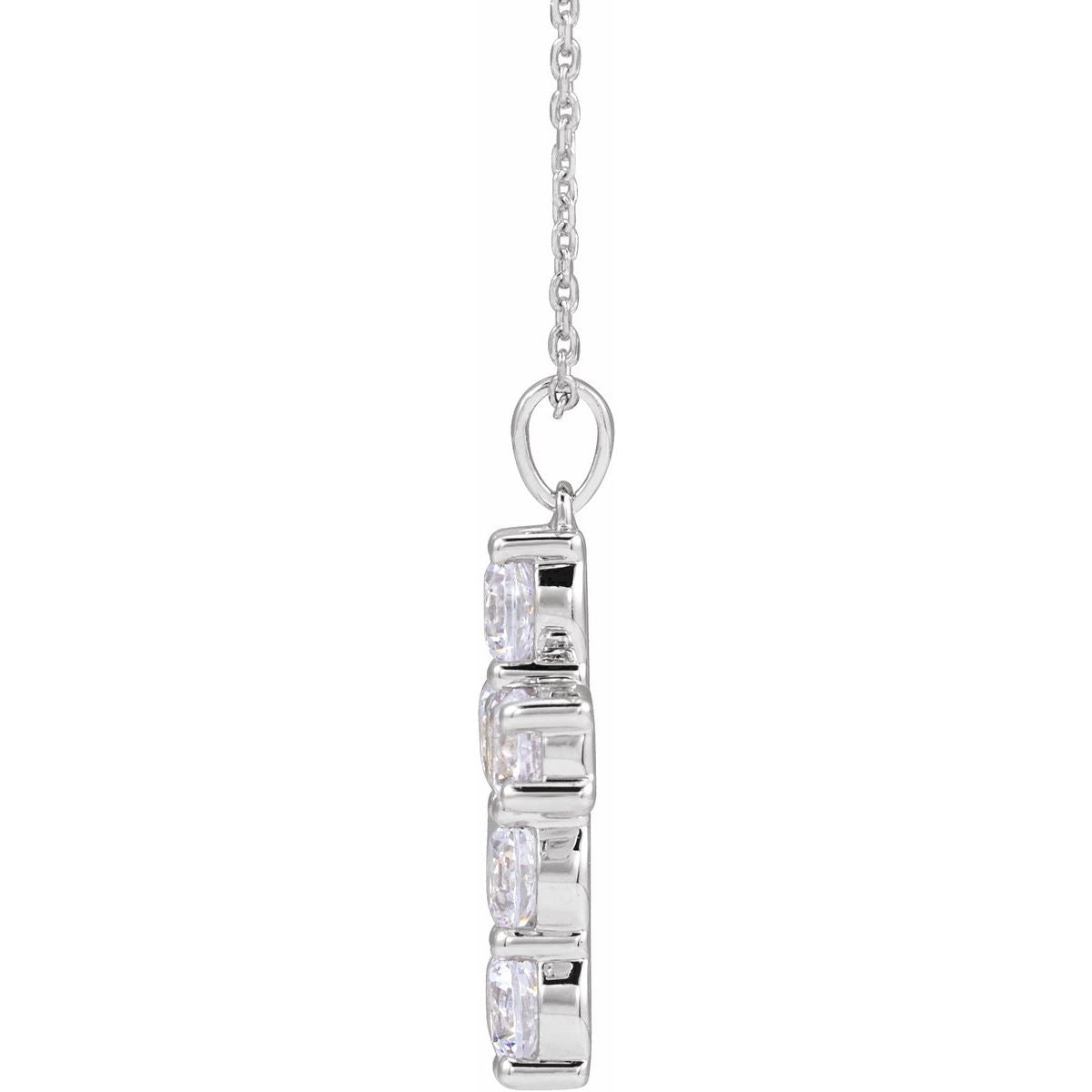 1 3/4 CTW Natural Diamond Cross Necklace