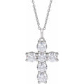 1 5/8 CTW Lab-Grown Diamond Cross Necklace in platinum