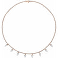 10 CTW Lab-Grown Diamond Necklace in 14k rose gold