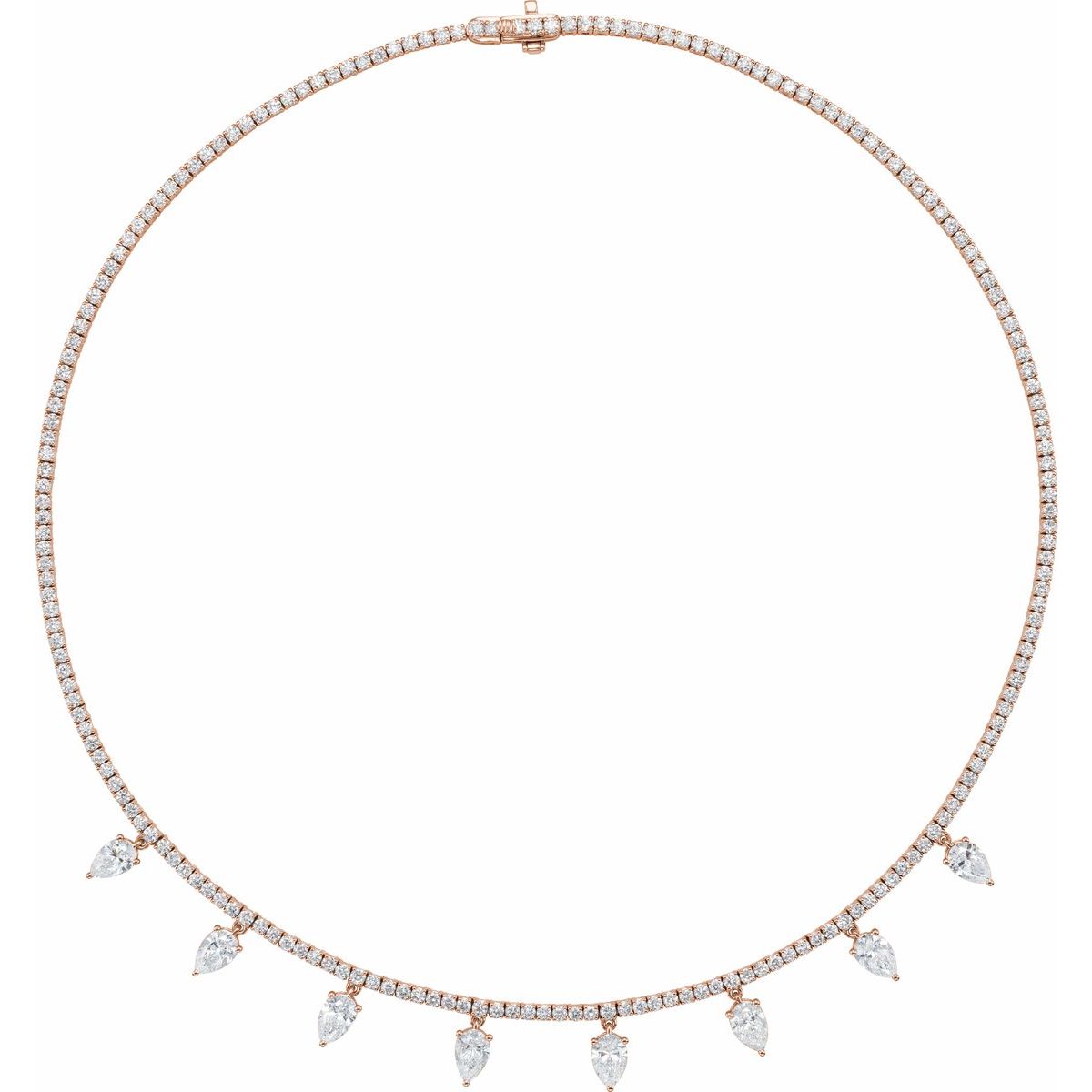 10 CTW Lab-Grown Diamond Necklace in 14k rose gold