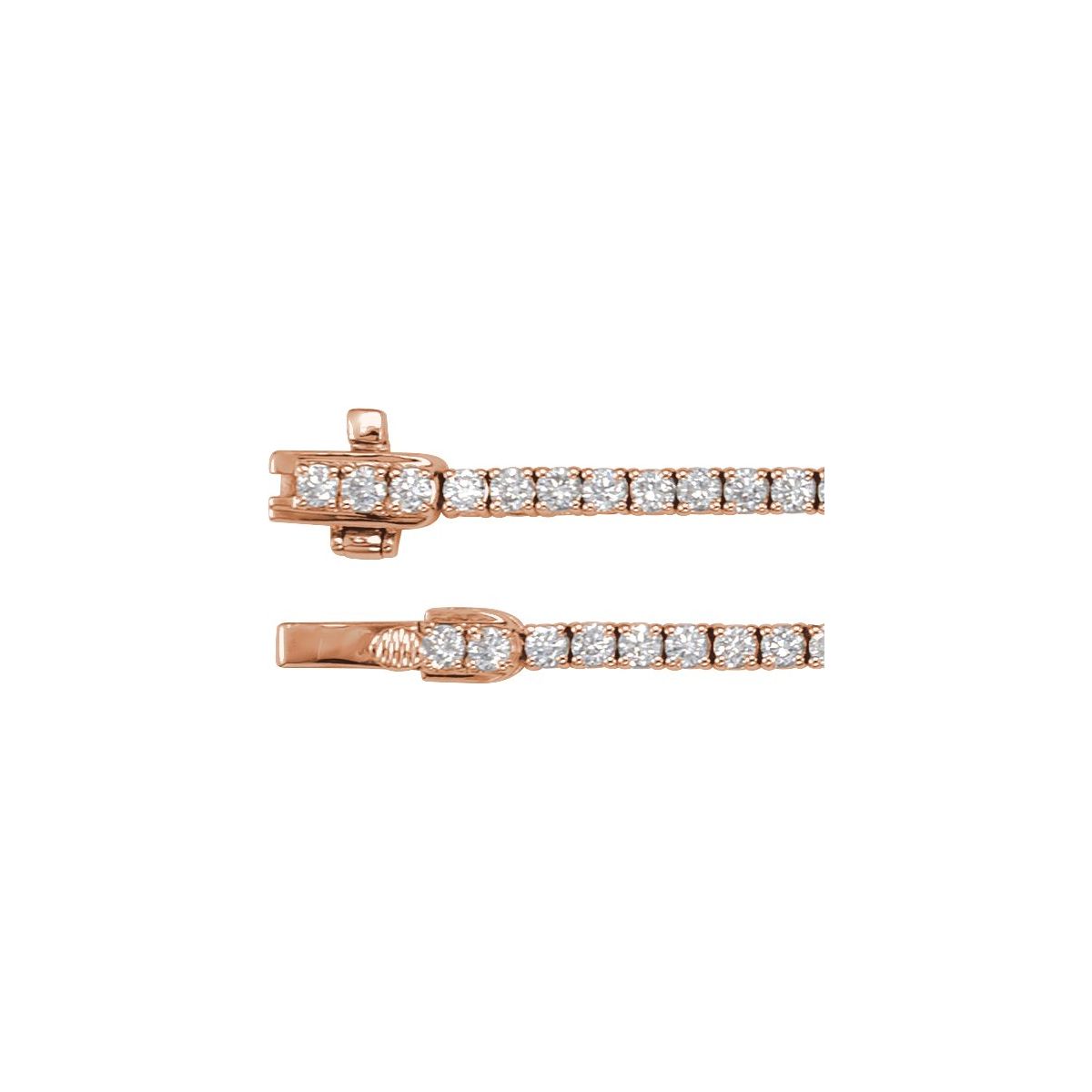 10 CTW Lab-Grown Diamond Necklace in 14k rose gold