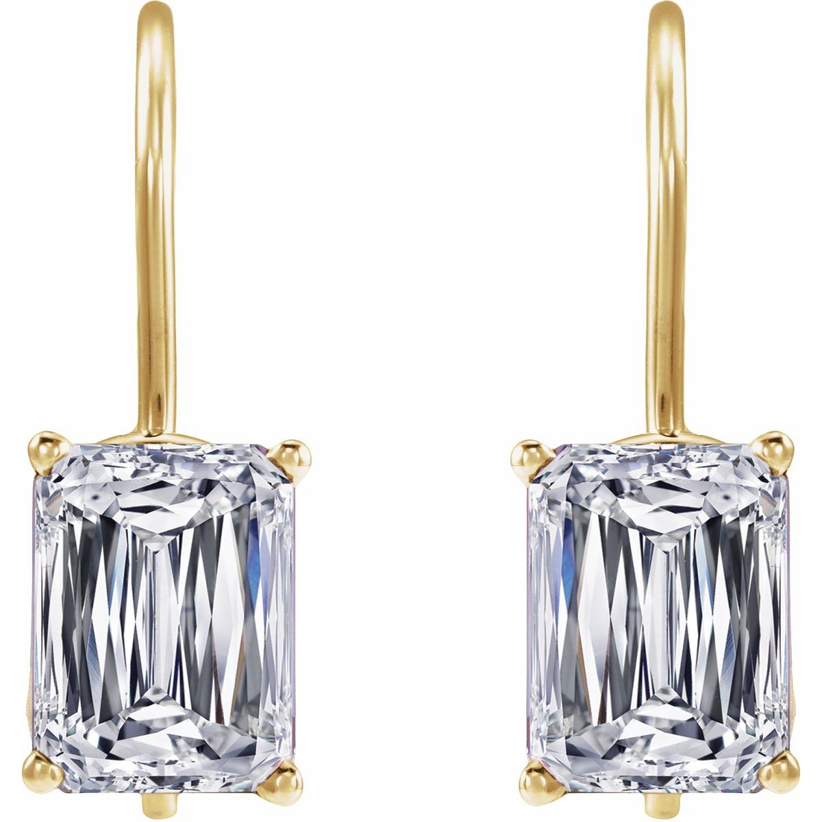 7 1/2 CTW Lab-Grown Diamond Earrings in 14k yellow gold
