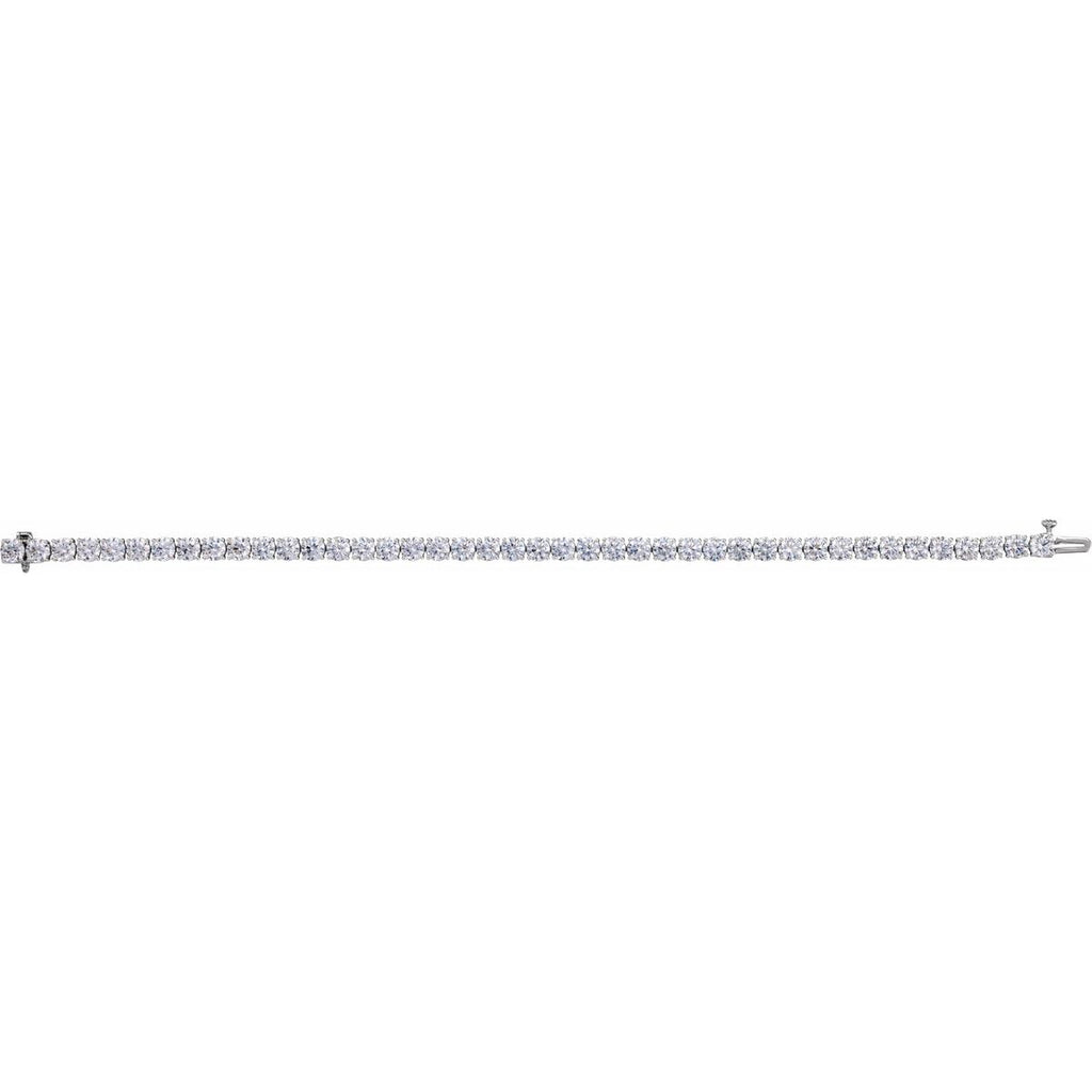 16.5 CTW Lab-Grown Diamond Lightweight Line Bracelet in 14k white gold