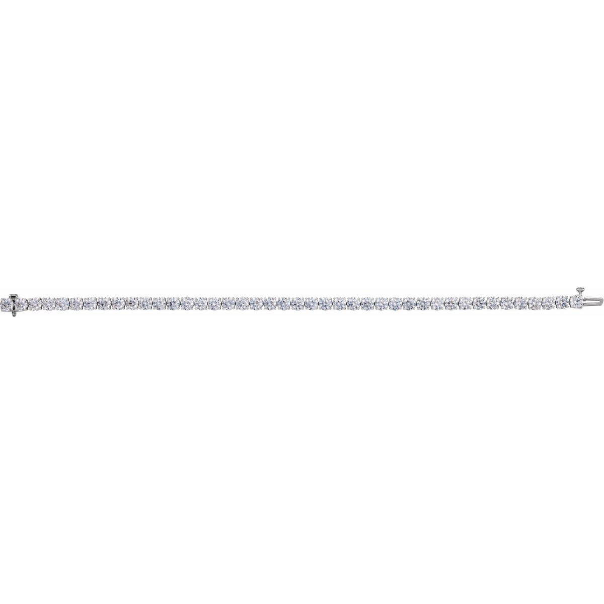 16.5 CTW Lab-Grown Diamond Lightweight Line Bracelet in 14k white gold
