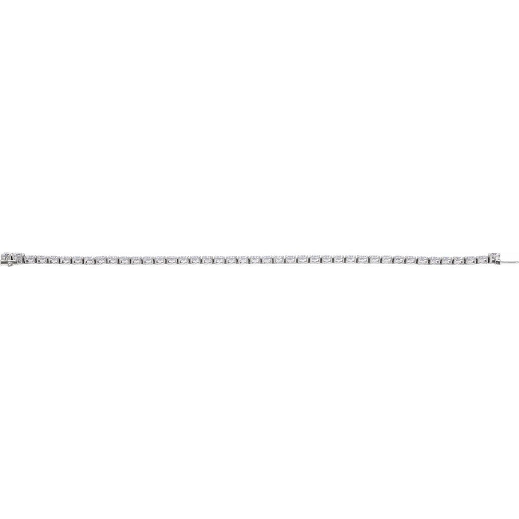 16.5 CTW Lab-Grown Diamond Lightweight Line Bracelet in 14k white gold