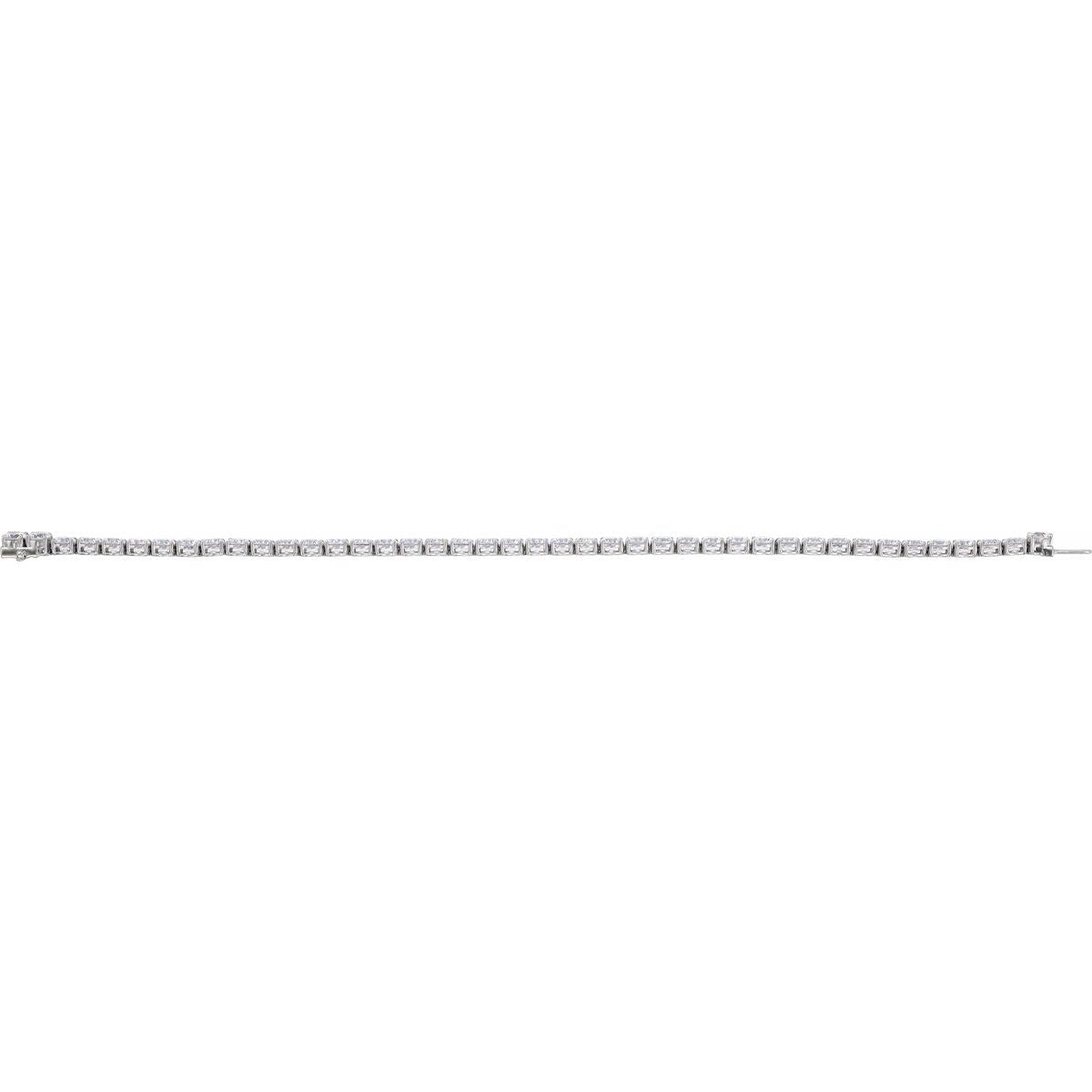 16.5 CTW Lab-Grown Diamond Lightweight Line Bracelet in 14k white gold