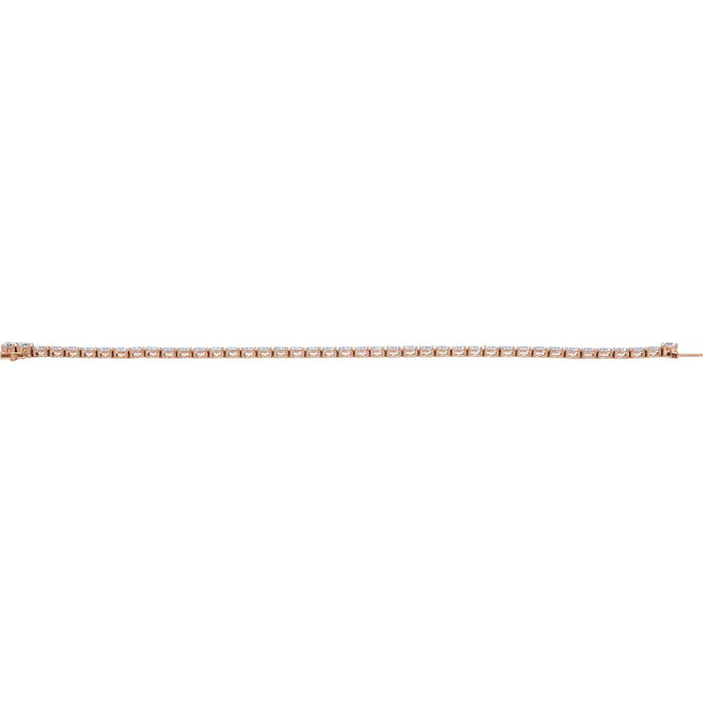 16.5 CTW Lab-Grown Diamond Lightweight Line Bracelet in 14k rose gold