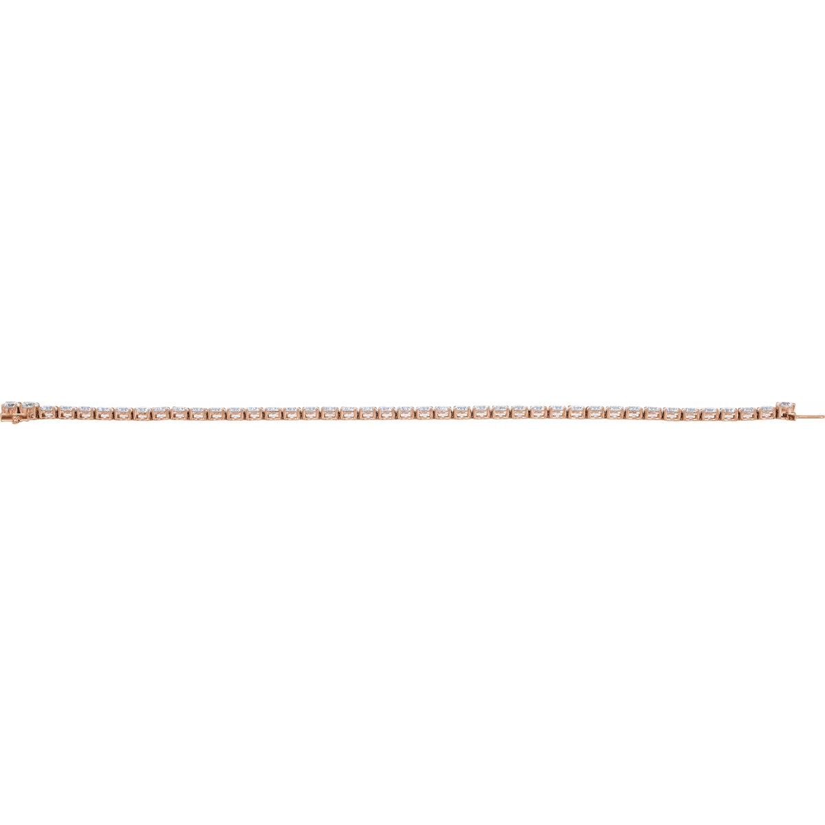 16.5 CTW Lab-Grown Diamond Lightweight Line Bracelet in 14k rose gold