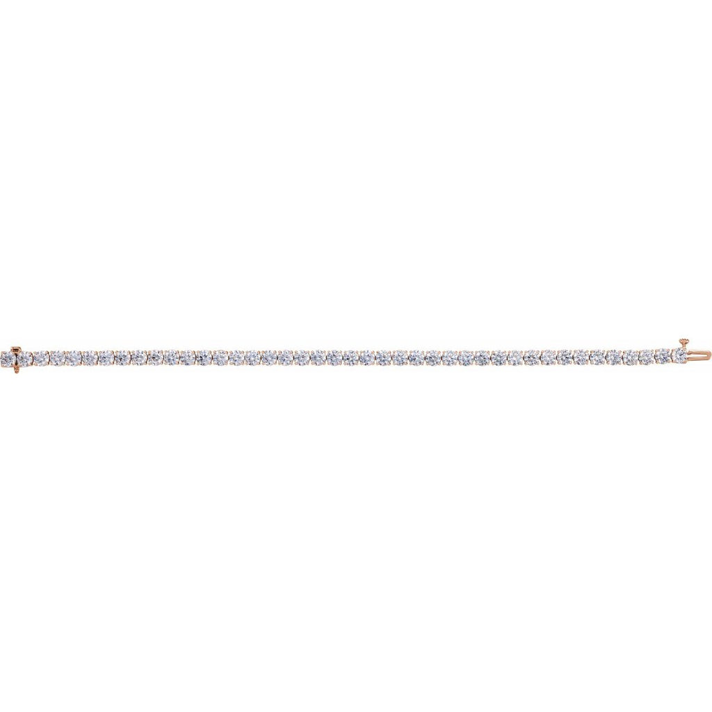 16.5 CTW Lab-Grown Diamond Lightweight Line Bracelet in 14k rose gold