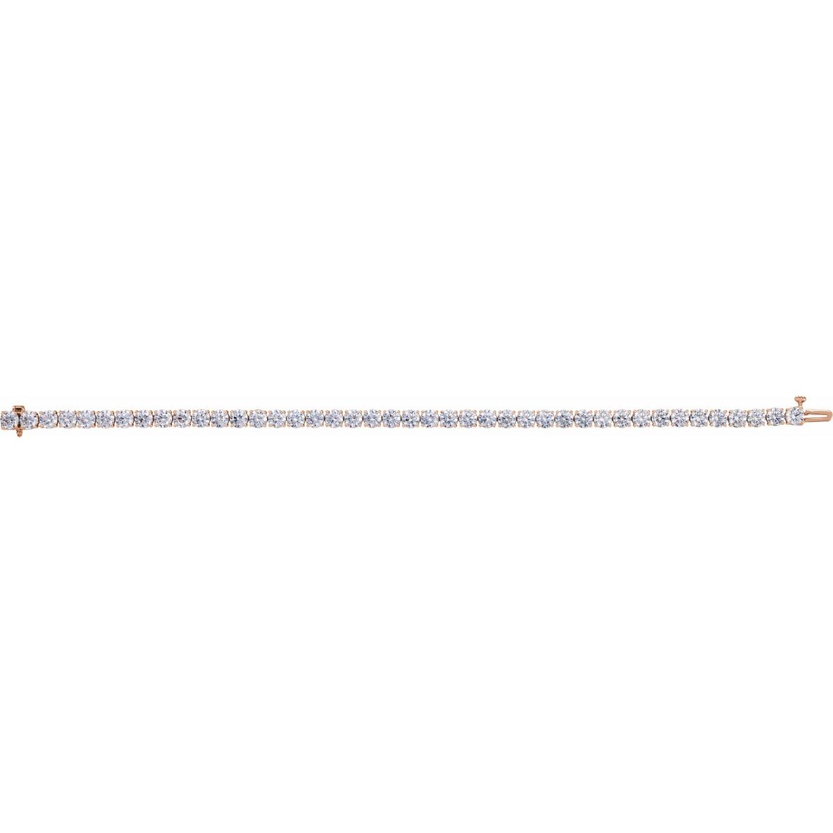 16.5 CTW Lab-Grown Diamond Lightweight Line Bracelet in 14k rose gold